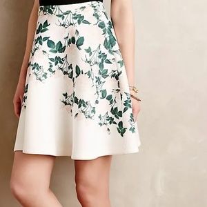 Anthropologie Erin Fetherston Skirt Roses Floral Pink